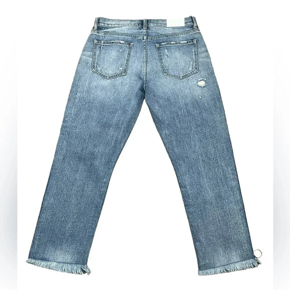 Pistola Charlie High Rise Zip Leg Jeans Women’s 27 Distressed Crop Fray Hem - Picture 3 of 10